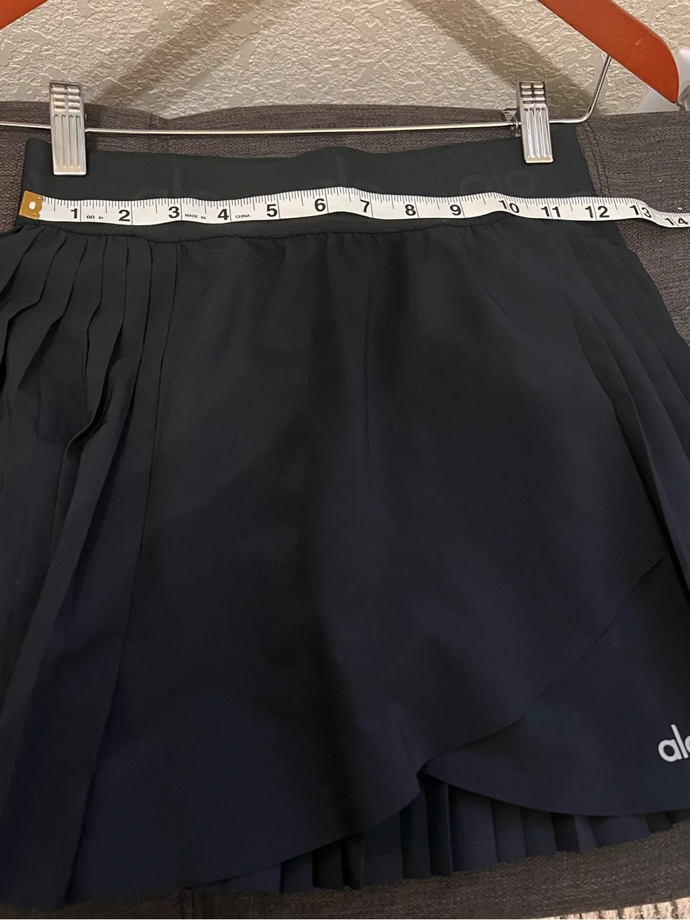 ALO Yoga Aces Tennis Pleated Skirt Black XS excellent condition